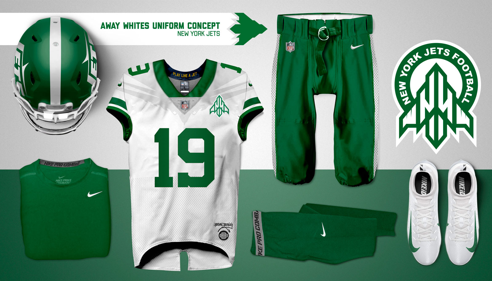 Jets New Unis New York Jets Uniforms Gotham Green White - I Am